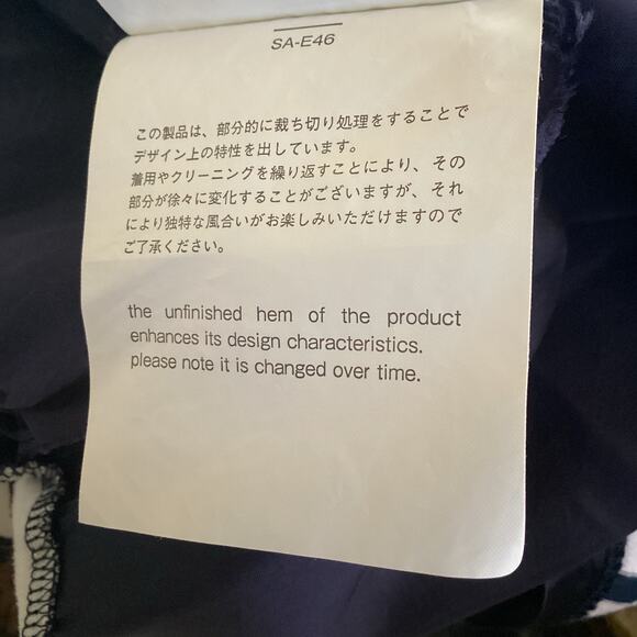 Sacai Luck White Navy Cotton Striped Tank Dress Cupro Skirt 3 L - Picture 11 of 12